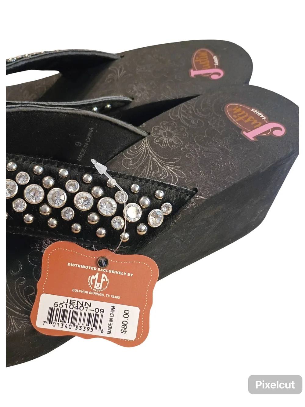 Justin Boots black wedge